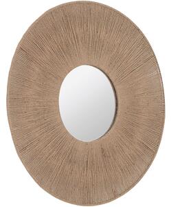 Přírodní jutové kulaté závěsné zrcadlo Kave Home Damira Ø 60 cm