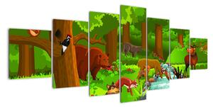 Dětský obraz: lesní příroda (210x100cm)