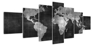Obraz mapa světa (210x100cm)