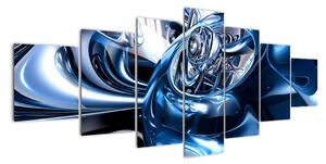 Modrý abstraktní obraz (210x100cm)