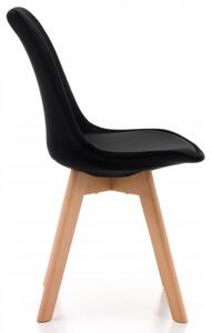 Bestent Jídelní židle sametová skandinávský styl Black Glamor
