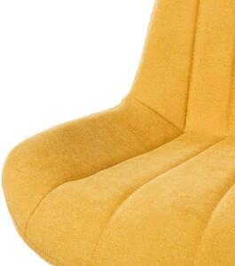 OnaDnes -20% Žlutá látková jídelní židle Somcasa Mila