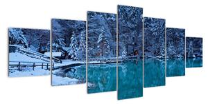 Obraz zimního jezera (210x100cm)