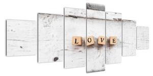 Obraz - nápis LOVE (210x100cm)