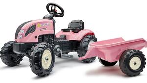 Šlapací traktor s přívěsem Pink Country Star Falk od 2 let