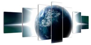 Moderní obraz zeměkoule (210x100cm)
