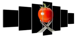 Obraz - rajče s vidličkami (210x100cm)