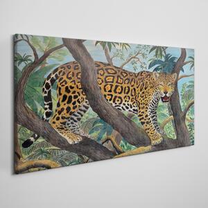 Obraz na plátně Obraz na plátně Jungle strom zvířecí kočka