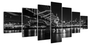Černobílý obraz mostu (210x100cm)