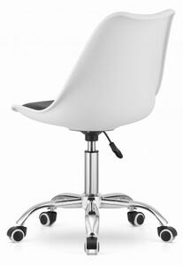 Bestent Kancelářská židle bílo-černá skandinávský styl BASIC