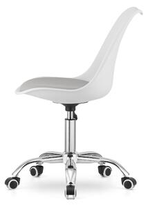 Bestent Kancelářská židle bílo-šedá skandinávský styl BASIC