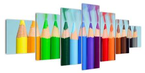 Obraz barevných pastelek (210x100cm)