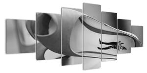 Dívčí střevíčky - černobílý obraz (210x100cm)