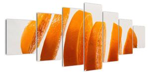 Moderní obraz - dílky pomeranče (210x100cm)