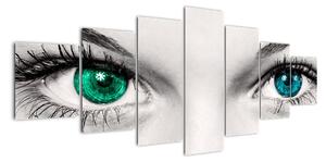 Obraz - detail zelených očí (210x100cm)