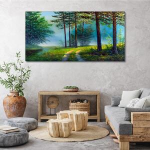 Obraz na plátně Obraz na plátně lesní strom volně žijících živočichů