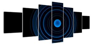 Modré kruhy - obraz (210x100cm)