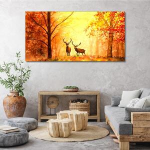 Obraz na plátně Obraz na plátně Podzimní lesní jelen