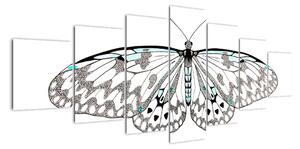 Černobílý motýl (210x100cm)