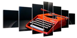 Obraz červeného psacího stroje (210x100cm)