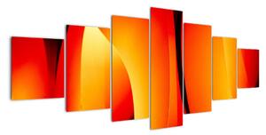Oranžový abstraktní obraz (210x100cm)