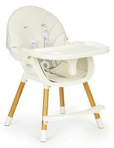 ECOTOYS Dětská jídelní židlička 2v1 Toddler Beige