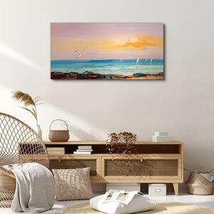 Obraz na plátně Obraz na plátně Abstrakce pobřeží vlny