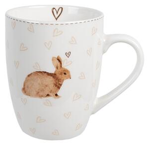Porcelánový hrnek se vzorem králíčka se srdíčky Bunnies in Love – 350 ml