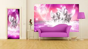Fototapeta Pink Running Pegasus vlies 208 x 146 cm
