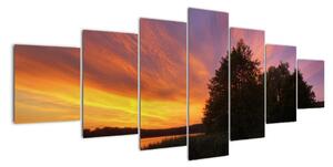 Barevný západ slunce - obraz (210x100cm)