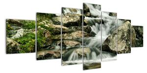 Horský vodopád - obraz (210x100cm)