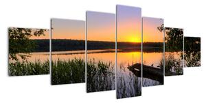 Obrázek jezera se západem slunce (210x100cm)