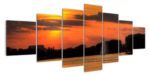 Západ slunce na vodě - obraz na stěnu (210x100cm)