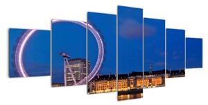 Londýnské oko v noci - obraz (210x100cm)