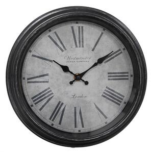 Černo-šedé nástěnné hodiny ve vintage stylu s nápisem London – 25x4 cm