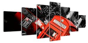 Londýnská telefonní budka - moderní obrazy (210x100cm)