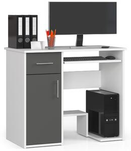 Ak furniture Volně stojící psací stůl JAY 90 cm bílý/šedý