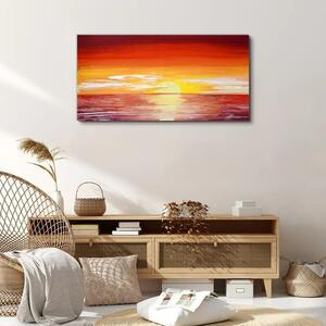 Obraz na plátně Obraz na plátně Moře západ slunce mraky