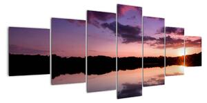 Západ slunce na vodě - obraz na stěnu (210x100cm)