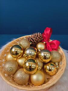 Bestent Vánoční koule na stromeček 5cm 17ks GOLD