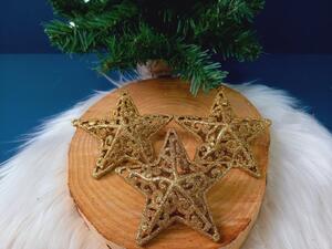Bestent Ozdoby na vánoční stromek - hvězda 3ks 10,5cm GOLD