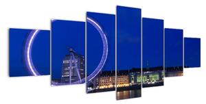 Noční Londýnské oko - obrazy (210x100cm)