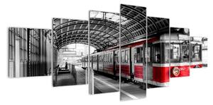 Vlakové nádraží - obraz (210x100cm)