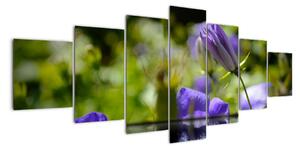 Modrá květina - obraz (210x100cm)