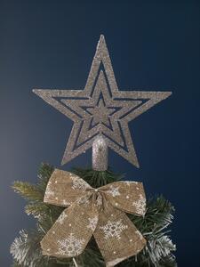Bestent Špic na vánoční stromek - hvězda 20cm Stříbrná
