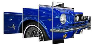 Modré auto - obraz (210x100cm)
