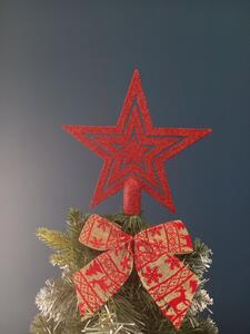 Bestent Špic na vánoční stromek - hvězda 20cm Červená