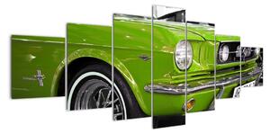 Zelené auto - obraz (210x100cm)