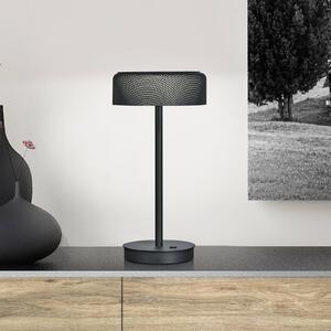 BANKAMP Mesh LED stolní lampa se stmívačem, černá