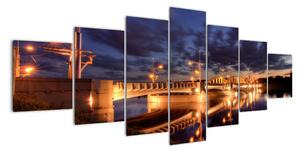 Obraz osvětleného mostu (210x100cm)